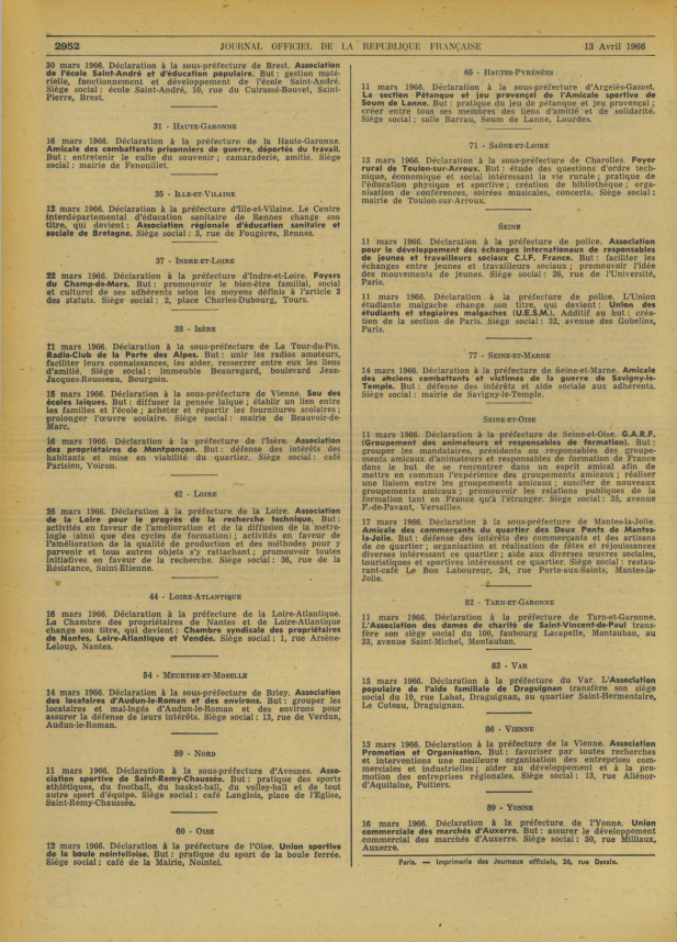 Journal Officiel de la Republique Francaise